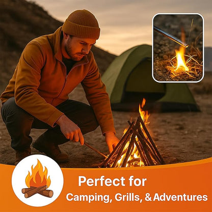 120 PCS Fire Starter – Natural Wax & Sawdust Wood Igniters for Grill, Fireplace, Camping Accessories, BBQ, and Cooking – All-Weather, 10 Min Burn