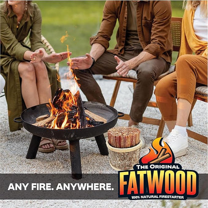 All-Natural Pine Wood Fatwood Firestarter for Fireplace, Chimeneas, Grill or Pellet and Wood Stoves, 5-Pound Birch Bucket