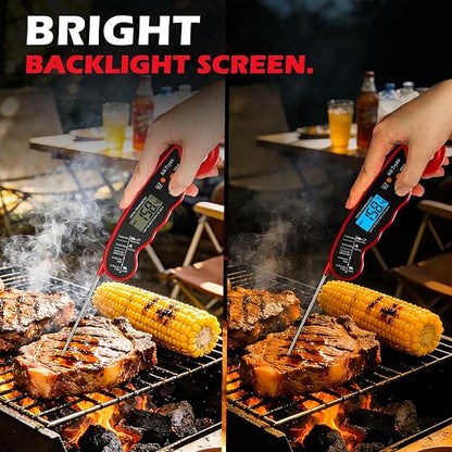 Digital Instant Read Meat Thermometer Kitchen Cooking Food Candy Thermometer for Oil Deep Fry BBQ Grill Smoker Thermometer by AikTryee