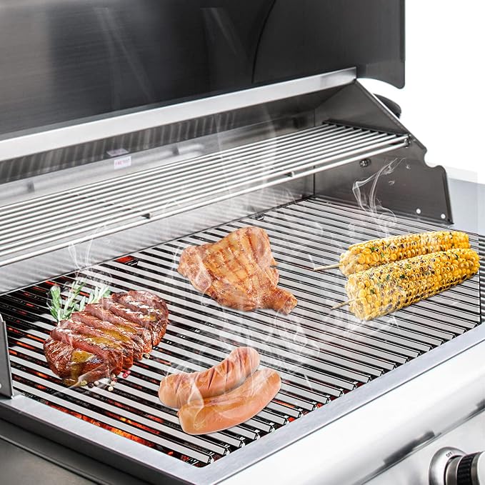 LS'BABQ Grill Cooking Grates for Blaze 3, 4, 5 Burner Grill, Grill Replacement Parts for RCS Grill Parts 32" Premier RJC32AL Summerset Sizzler Grill Grids BBQ Accessories, 4 Pack