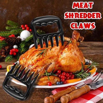 ROMANTICIST 27pcs Heavy Duty Grilling Gifts for Men Dad Fathers Day, Extra Thick BBQ Accessories Tools Set, Stainless Steel Grill Utensils Kit with Meat Claws,Canvas Bag for Outdoor Camping Black