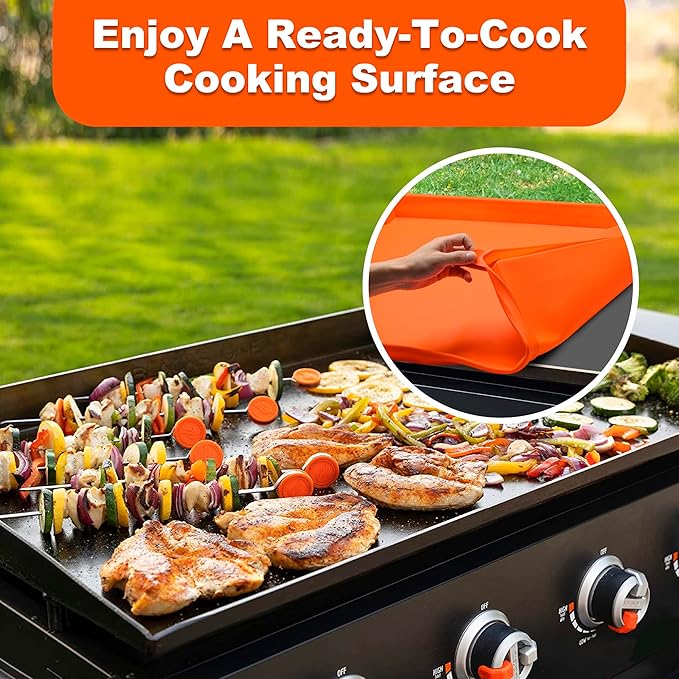 NancyL 36 Inch Silicone Griddle Cover for Blackstone, Full-Wrap 36" Griddle Mat Protective Grill for Blackstone Protector Accessories Kit, Protect from Rust, Rodents, Insects, Debris
