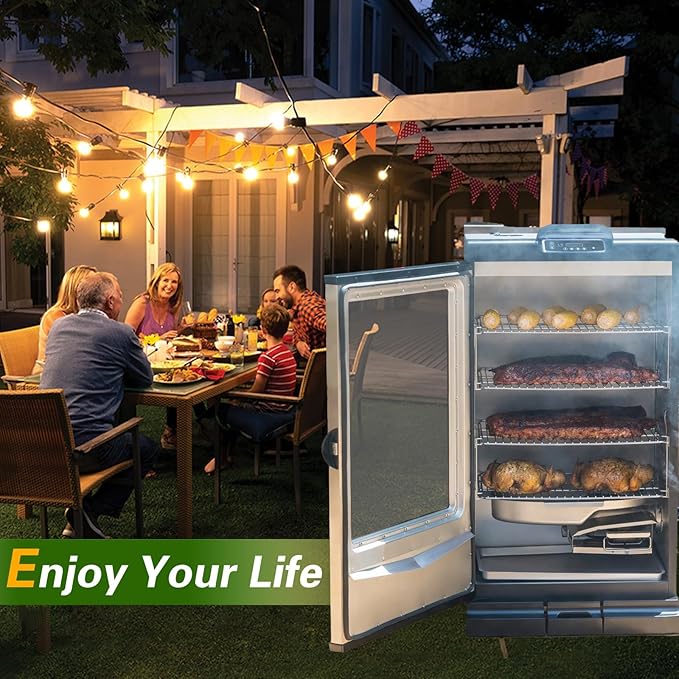EVRBUL 30-inch Electric Smoker Cover, 420D Heavy Duty Waterproof Outdoor Vertical Digital Smoker Cover BBQ Grill Cover Fit for Masterbuilt 30 in Cover, 19.5" W x 17" D x 33" H (Black)