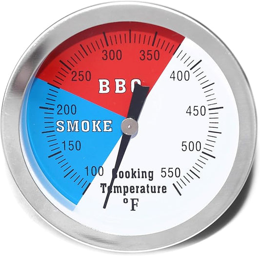 3 inch Charcoal Grill Temperature Gauge, Accurate BBQ Grill Smoker Thermometer Gauge Replacement for Oklahoma Joe's Smokers, and Smoker Wood Charcoal Pit, Large Face Grill Temp Gauge Thermometer