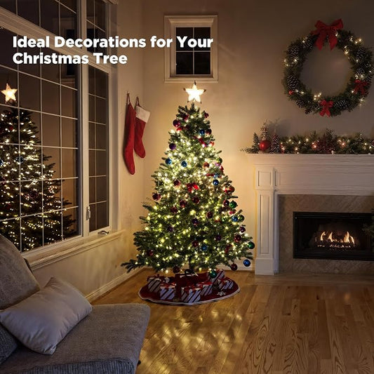 WBao Long Warm White Christmas Lights Indoor Outdoor 500LED 174ft, Super Bright LED Christmas String Lights with UL Certified, 8 Light Modes, Timer, Memory & Waterproof for Trees, Patio, Party Decor