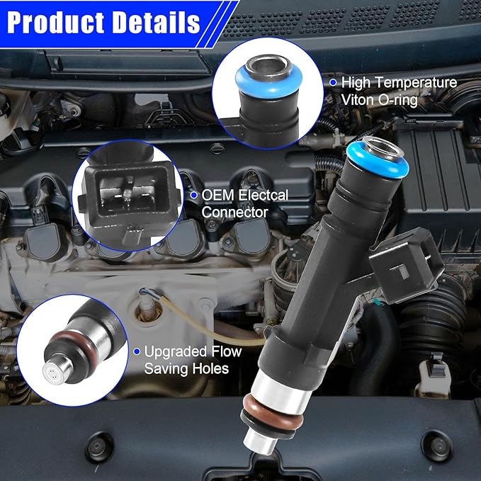 Fuel Injectors Set of 4 FJ1150 for Chevy Cruze 2011-2016 Sonic 2012-2018 Trax 2013-2016 Buick Encore 2013-2019 1.4L Turbo Replacement 0280158205