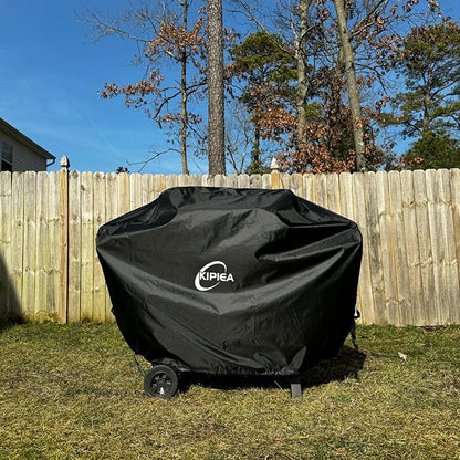 Kipiea 600D Heavy Duty Gas Grill Cover for Weber Spirit 300 Series Grills, Including Spirit E-310, E-330 & S-315, 52-Inch Waterproof BBQ Cover with Windproof Buckles, UV Resistant, No Tear, No Fading
