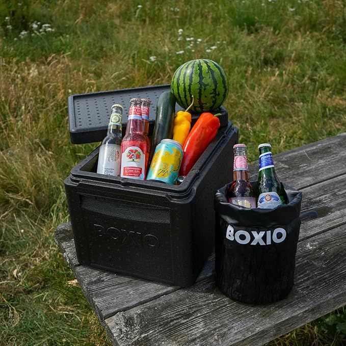 BOXIO - Cool: travel fridge for camping without electricity - perfect refrigerator with different temperature zones thanks to BOXIO cooling cartridges - thermal box for optimal cooling and maintenance