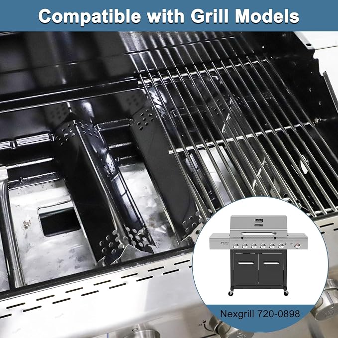 Replacement Parts for Nexgrill 720-0898 730-0898 720-0898A, Parts Kit for Nexgrill 720-0898 6 Burner Gas Grill, 720-0898 Grates, 720-0898 Burners, 720-0898 Igniter, 720-0898 Flame Tamers