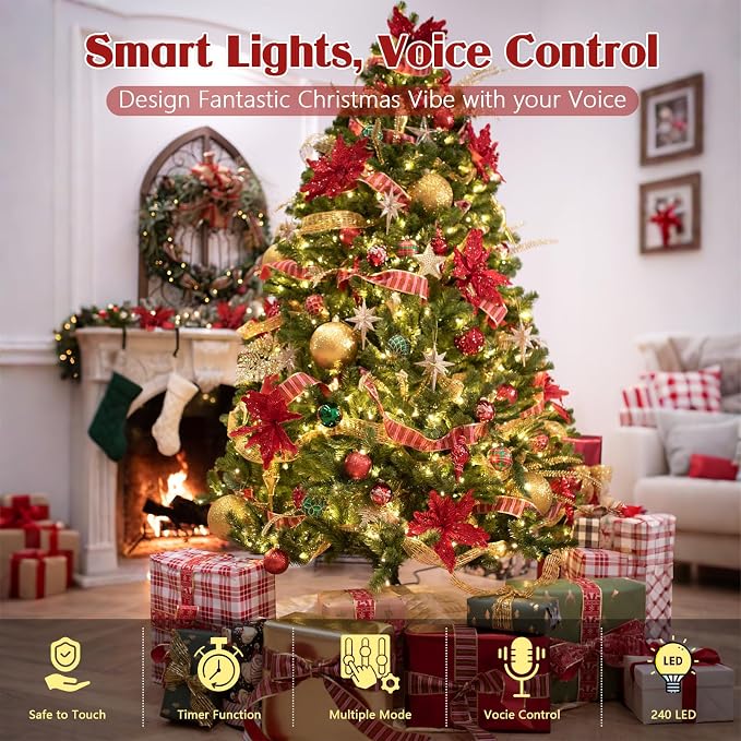 2026 New Voice Control Connectable 88FT 240LED String Lights Indoor Outdoor Clear Wire Twinkle Fairy Light Plug in with Timer for Bedroom Classroom Wedding Tree Patio Decor