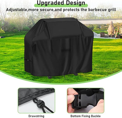 Grill Cover 44 inch,600D Heavy Duty BBQ Propane Gas Grill Cover,Waterproof Outdoor Grill Cover for Weber,Nexgrill,Brinkmann,Jenn Air,Char-Broil,Monument,Dyna-Glo 2 Burner Barbecue Grills