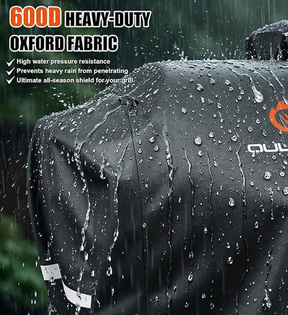 Pellet Grill Cover for Camp Chef 24 Series - DLX 24 Premium Smoker Cover Waterproof & 600D Heavy Duty for Camp Chef Woodwind 24,Woodwind Pro 24,PG24,PG24WWSB,SmokePro SG24