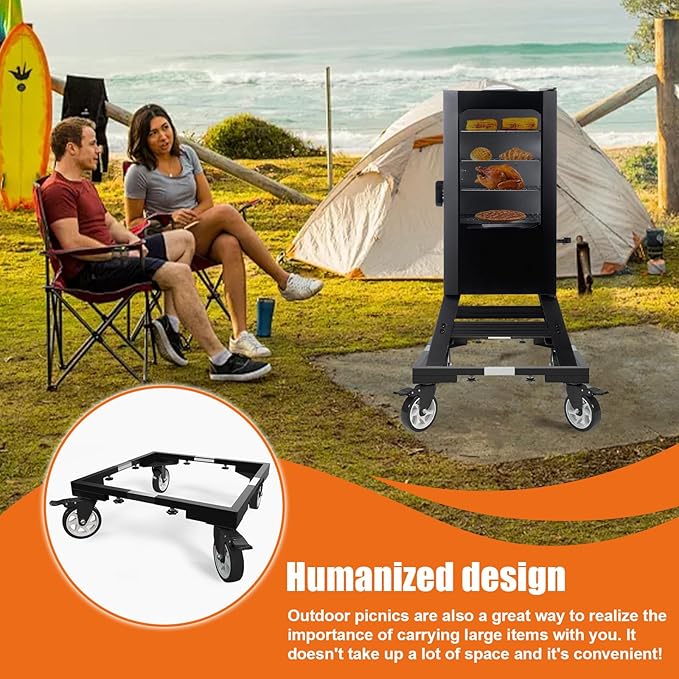I'Ezonk 5 Inch Casters Wheels All Steel Smoker Stand，Electric Smoker&Vertical Electric Smoker&Digital Electric Smoker Universal Mobile Stand