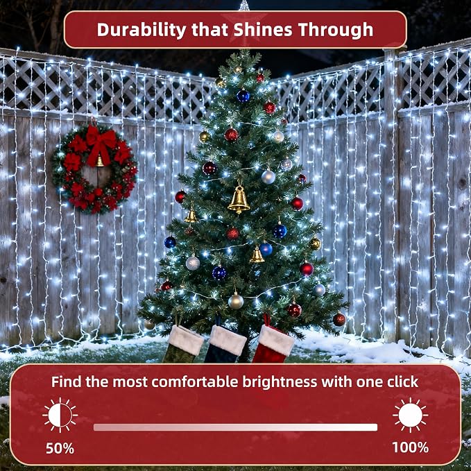 470FT Christmas Lights Outdoor, 1500 LED Christmas Tree Decoration Lights with 12 Modes & Timer Memory, Dimmable Plug In Waterproof LED Xmas Light for Yard Trees Wedding Party Holiday Cool White
