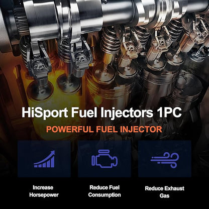 HiSport Fuel Injectors 1PC Compatible with HiSun EFI 500 & 550 Massimo Cub Cadet Coleman Replace 28160355