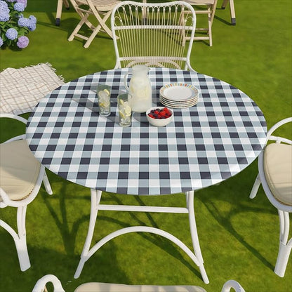 opstellen Fitted Round Tableclothes Drawstring Water Proof Table Cloth Polyester Indoor Outdoor Circular Covers for 36-44in Table New Apartment Home House Needs Gift Campers Patio Picnic Camping Finds