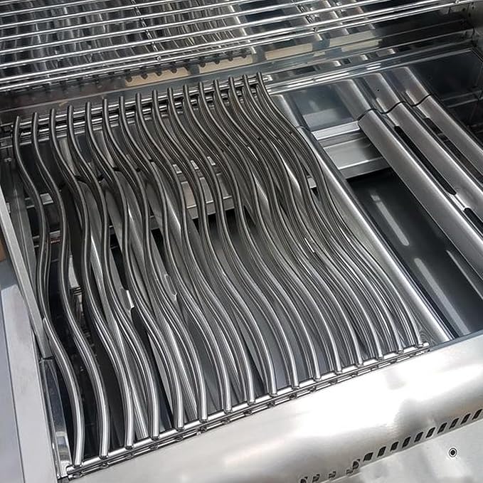 17-3/4" Stainless Steel 2Pack Waved Cooking Grids Grates Replacement Parts for Napoleon Rogue 425 Gas Grill S83013