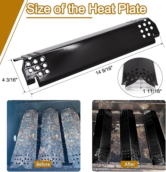 Grill Replacement Parts for Nexgrill 3 Burner 720-0925S, 720-0894F, 2-Burner 720-0864M, 720-0864, 720-0864R, Grill Heat Plates Tent and Burner Tubes for Kenmore, BBQ PRO, Backyard, Expert Grill Parts.