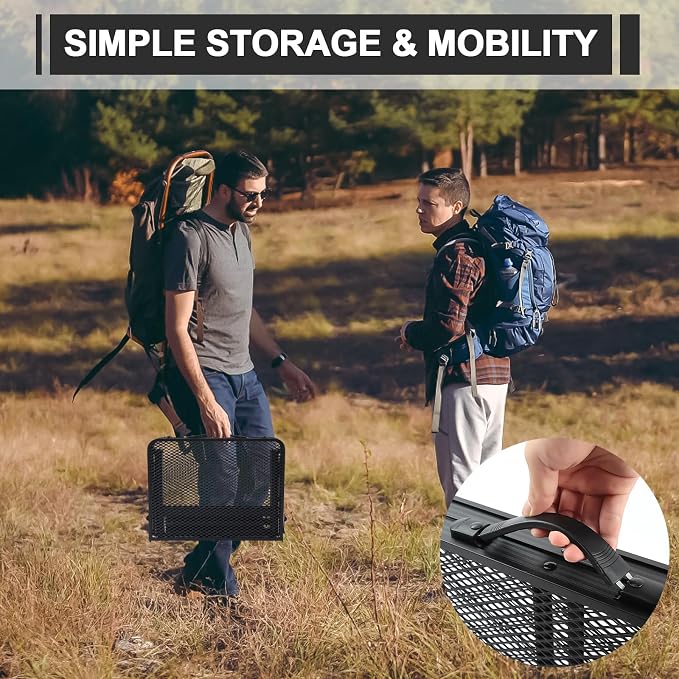 Camping Portable Folding Matel Grill Table,2x1.3 FT | Lightweight Height Adjustable Metal Picnic Outdoor Table with Mesh Desktop and Mesh Bag, Picnic, Beach and BBQ, Party