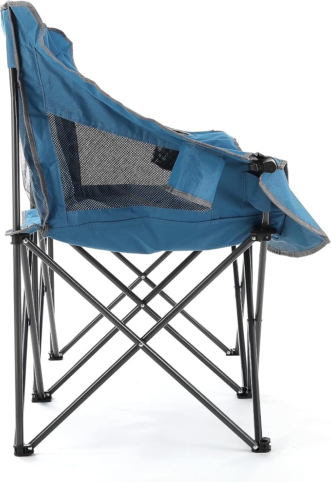 ARROWHEAD OUTDOOR Portable Folding Double Duo Camping Chair Loveseat | 2 Cup & Wine Glass Holder, Heavy-Duty Carrying Bag, Padded Seats & Armrests, Supports up to 500lbs, Beach, Tailgating, Patio