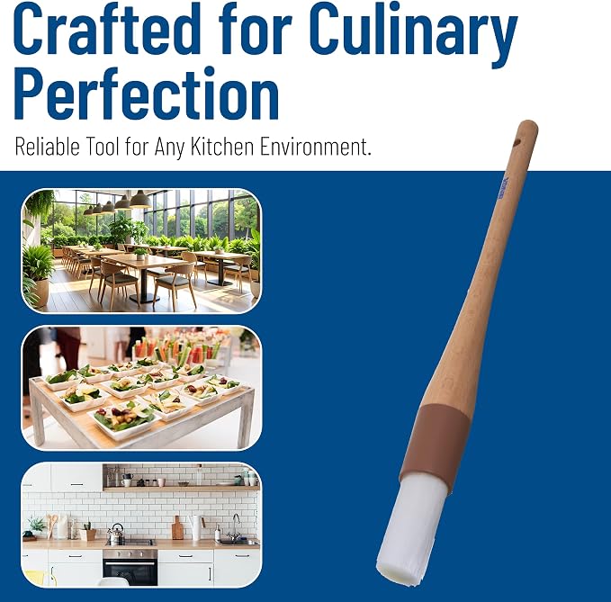 SPARTA Pastry Brush Round – 4040000 Round Basting Brush with Nylon Bristles and Hardwood Handle for Commercial, Kitchens, Restaurants, Catering, 1in
