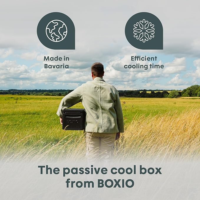 BOXIO - Cool: travel fridge for camping without electricity - perfect refrigerator with different temperature zones thanks to BOXIO cooling cartridges - thermal box for optimal cooling and maintenance
