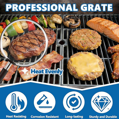 SafBbcue Cooking Grates for Pit Boss 700 Series Pellet Smoker Grills,Pit Boss PB700D PB700S PB700SC PB700R1 Pellet Smoker Grates Replacement Parts,Traeger BBQ07E. 01 22 575 Lil' Tex Elite Pellet Grill