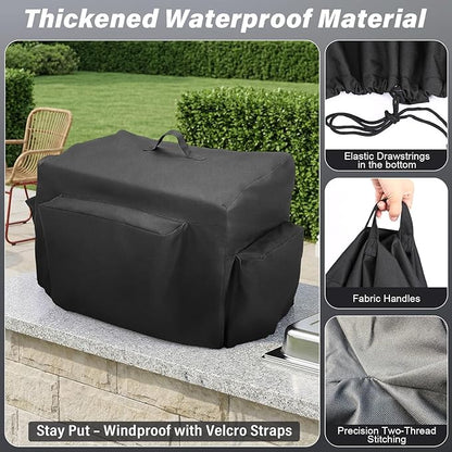 Universal Tabletop Grill Cover for NXR 3 Burner Portable Gas Grill for Pit Boss PB150PPG Smoker Cover for Traeger Ranger Scout 24'' TableTop for Cuisinart CGG-306 for Royal Gourmet Griddle PD1301R