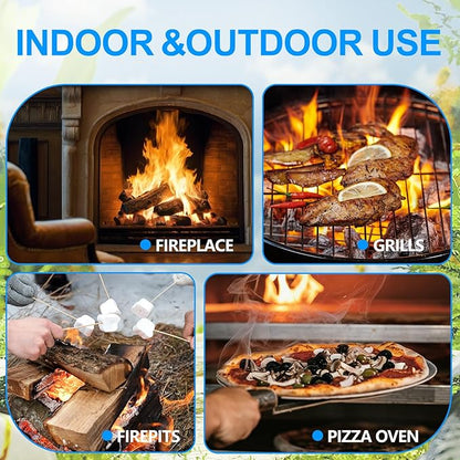 110 Pieces Fire Starter, Waterproof - Natural Fire Starters, for BBQ, Fireplace, Pizza Oven, Fire-Pit, Campfire, Camping Charcoal Starter, Quick Light Wood Charcoal Fire Starter