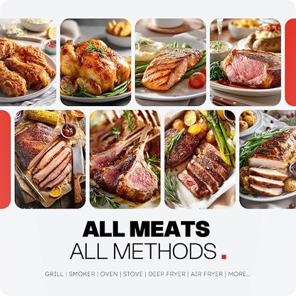 Smart Bluetooth Wireless Meat Thermometer Digital, 0.5S Instant Read | NIST ±0.5°F Food Thermometer,2-in-1 100H Battery Fast Charge Base, APP Control & Custom Menu for BBQ, Grill, Smoker, Oven