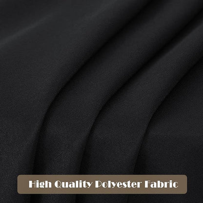 sancua 8 Pack Black Tablecloth 60 x 84 Inch, Rectangle Table Cloth for 4ft Tables - Stain and Wrinkle Resistant Washable Polyester Table Cover for Dining Wedding Banquet Party Buffet Restaurant