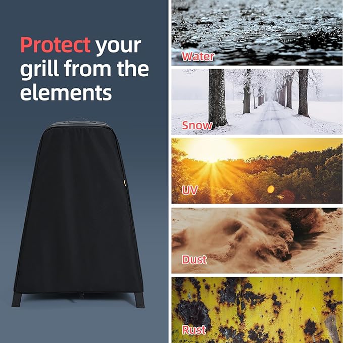 Waterproof Cover for Ninja Woodfire Outdoor Grill & Smoker and for Artisan Pizza Oven on Ninja XSKUNSTAND Stand, Outdoor Grill Accessories for Models OG300/700/800/900/OO100/MO200 Series (Cover Only)