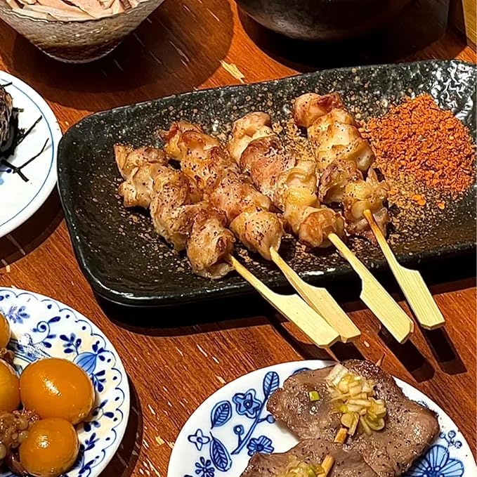 200PCS 6 Inch Bamboo Skewers for Appetizers, Natural Wooden Paddle Cocktail Picks & Toothpicks - Ideal for Party Drinks, Fruit Kababs, Sausage, BBQ Snacks & Charcuterie Boards Accessories
