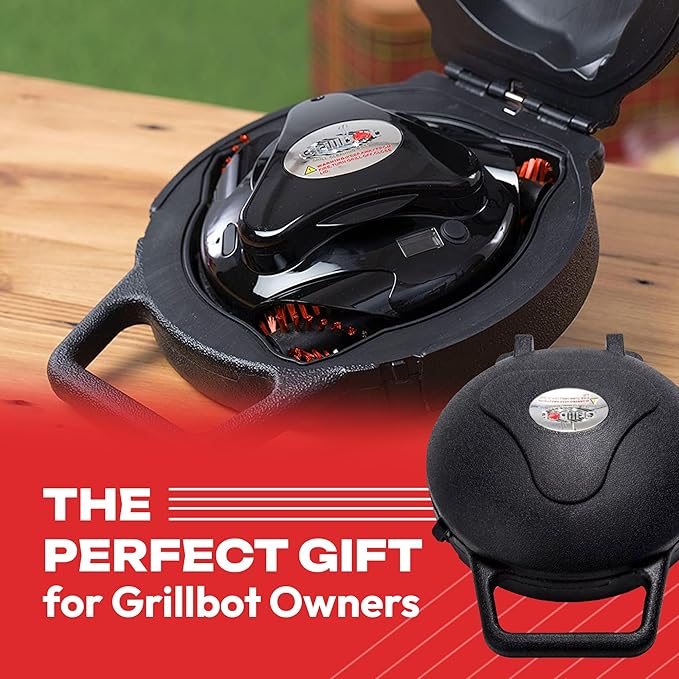Grillbot Carry Case Automatic Grill Cleaning Robot – Weatherproof, Portable Protective Case with Handle & Locking Tabs