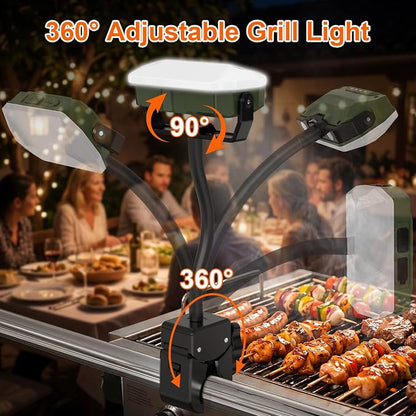 Grill Lights for Outdoor Grill, Rechargeable Grill Light BBQ Lights