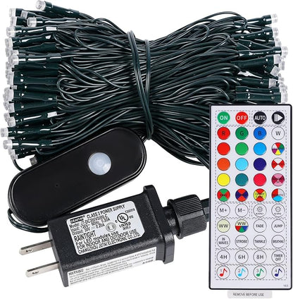 WATERGLIDE 200LED Smart Color Changing Halloween Lights with Remote & APP Controlled, 66ft RGB Fairy String Lights, Music Sync Multiple Modes, Waterproof Holiday Xmas Tree Home Indoor Outdoor Decor