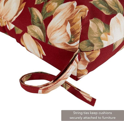 Greendale Home Fashions Outdoor 44x22-inch High Back Chair Cushions (Set of 2), Tuscan Floral