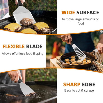 Joyfair Kettle Charcoal Grill (18 Inch) & 35Pcs Griddle Accessories Kit, Outdoor Barbecue Grill with Stainless Steel Griddles Spatula Burger Press Basting Cover Hamburger Patty Maker for Outdoor BBQ