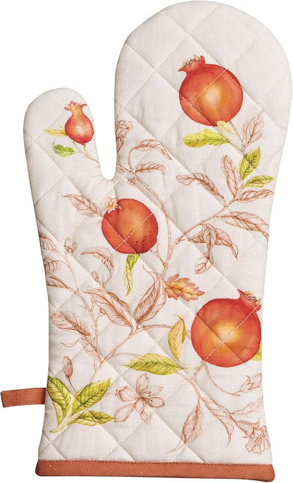Maison d'Hermine Oven Gloves 100% Cotton Oven Mitt (7" x 13", Pack of 1) | With Loop Heat Resistant BBQ Cooking Gloves Baking Kitchen Handling Hot Pans Thanksgiving Christmas - Vintage Harvest