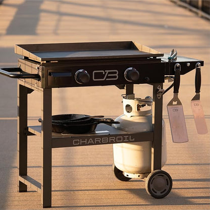 Charbroil 28" Performance Series 2-Burner Propane Gas Griddle with Cart, Black - 463459924
