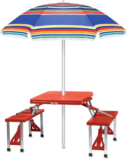 ONIVA - a Picnic Time brand 5 Ft. Portable Beach Umbrella, Lightweight Sun Shade Umbrella with Adjustable Tilt and UV Sun Protection