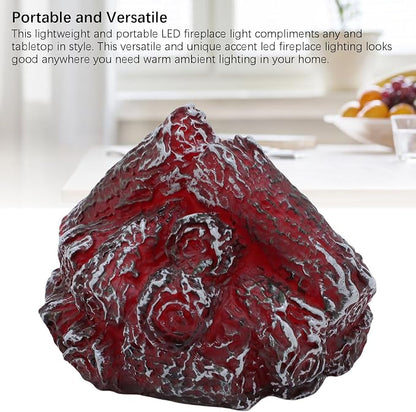 YOUTHINK LED Charcoal Lamp, Flameless Fireplace Light, USB Charging, Indoor Outdoor Use, for Home Decor, Night Light