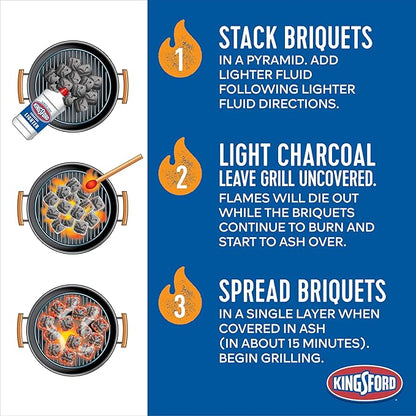 Royal Gourmet 30 Barrel Grill Bundle with 627in Cooking Space and Kingsford 16lb Original Charcoal Briquettes