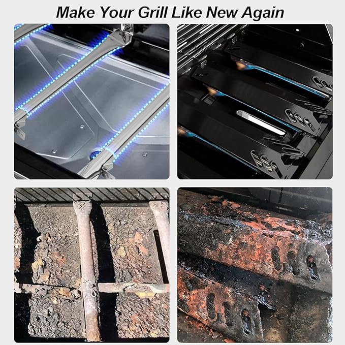 Grill Replacement Parts for Outdoor Gourmet 4 Burner Gasgrill, Heat Plates Shield Tents & Burner for GR2215120-OG-00 FSOGBG1106 GR2215101-OG-00 GR2215120OG00 GR2215101OG00, Grill Kits UFHP2 Heat Tent