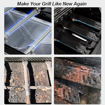 Grill Replacement Parts for Outdoor Gourmet 4 Burner Gasgrill, Heat Plates Shield Tents & Burner for GR2215120-OG-00 FSOGBG1106 GR2215101-OG-00 GR2215120OG00 GR2215101OG00, Grill Kits UFHP2 Heat Tent
