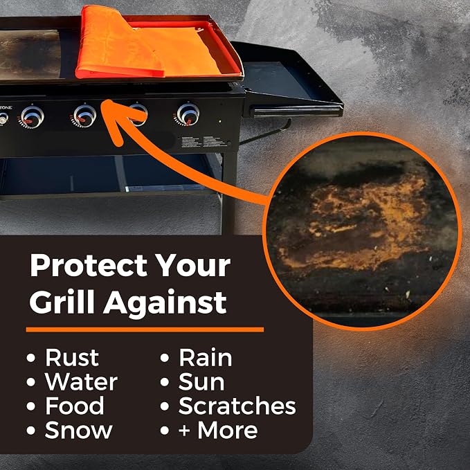 Silicone Griddle Mat For Blackstone Grill, Universal Fit For All 36" Griddles | 100% Food Grade Silicone Cover, All Season Protection, Griddle Accessories | Dirt & Rust Resistant, High-Walled Design