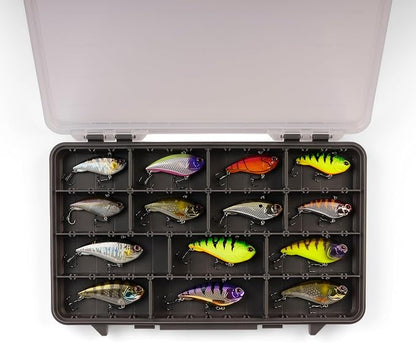 Plano StowAway 3700 Thin Stow Tackle Box, with Corrosion-Preventive Rustricor, Single Latch Design, Transparent DuraView Lid, Stackable Storage for Fishing Bait, Lures and Gear