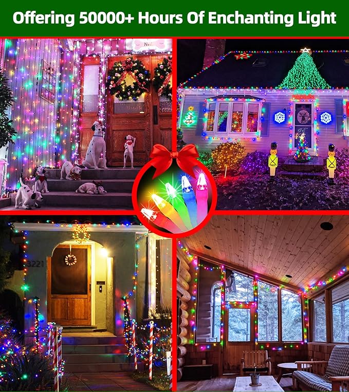 QUHUATU 750 LED 246FT Christmas Lights Outdoor, Super Long Waterproof Christmas String Lights with 8 Modes, Christmastree Lights with Timer Memory for Fence Garden Xmas Wedding Party Decor Multicolor
