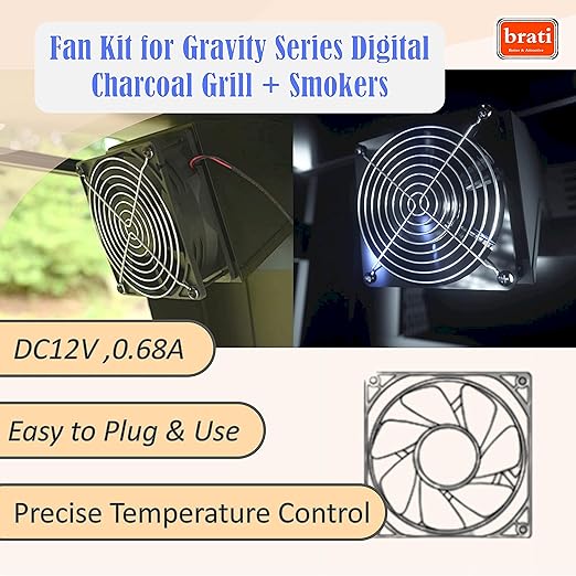 Replacement 9904190040 - Fan Kit Compatible with Masterbuilt Gravity Series 560/800/900/1050 Digital Charcoal Grill and Smoker