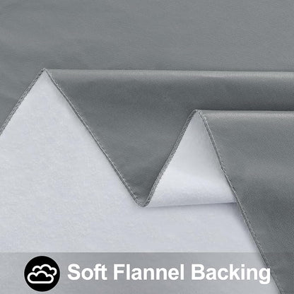 Smiry Rectangle Table Cloth 60x102 Inch, Waterproof Wipeable Vinyl Tablecloths Protector, Oil Spill Proof Plastic Table Cover for Dining, Picnic, Camping, Outdoor, Grey